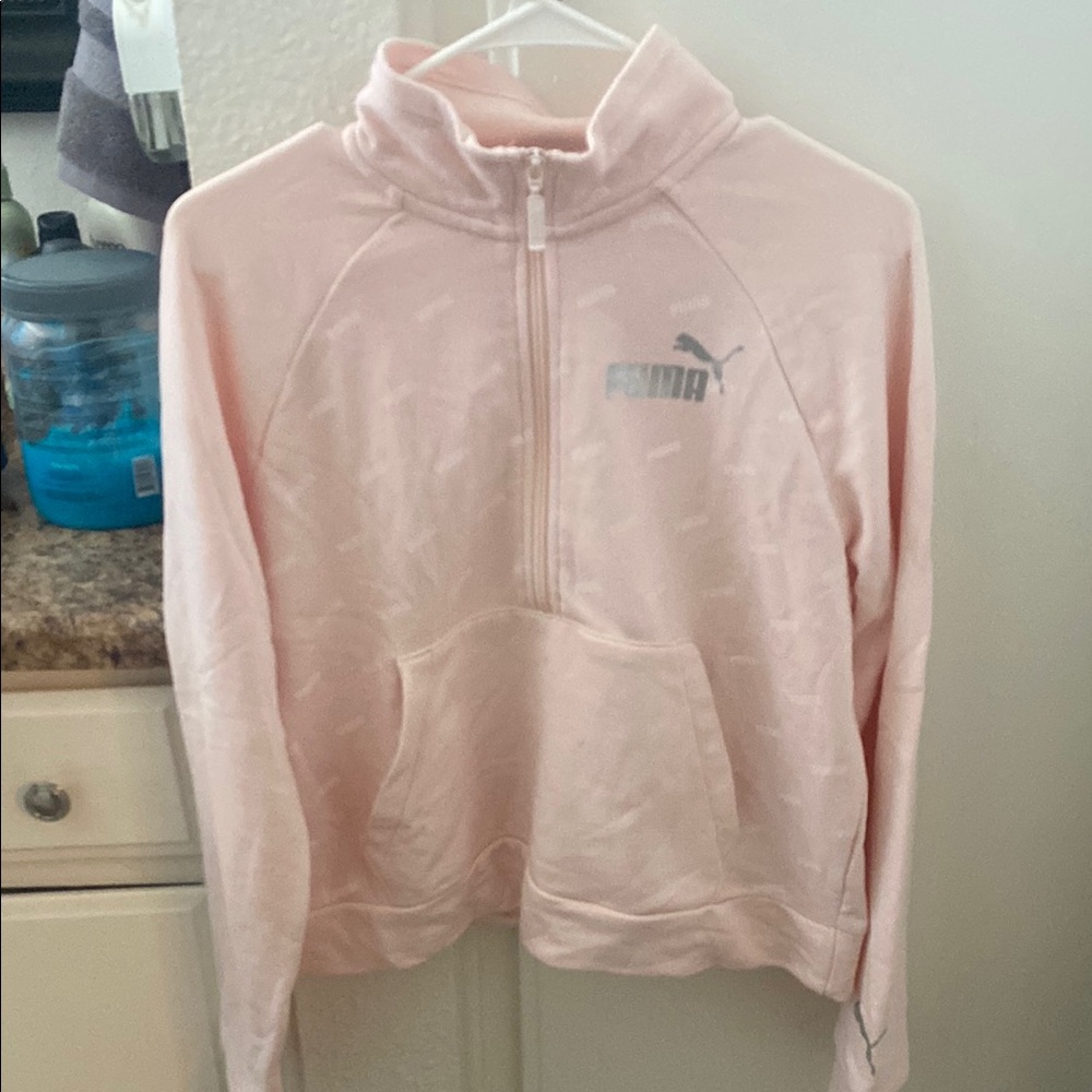 Puma Pink Half-Zip Sweatshirt